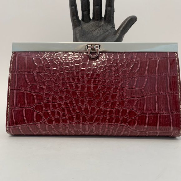 Accessories - Croc Embossed Flat Wallet